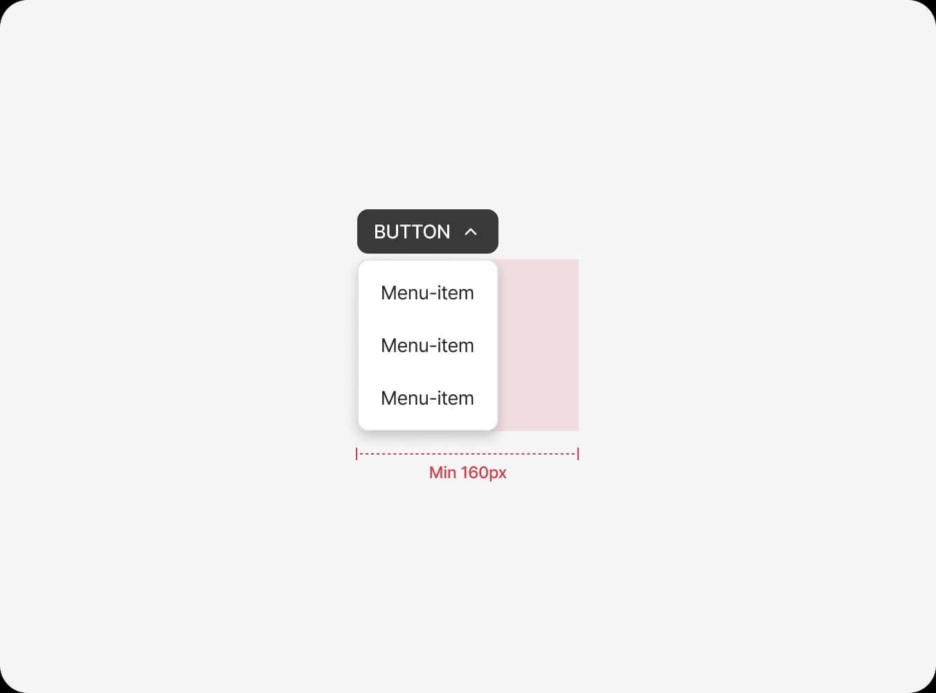트리거 너비에 맞춰 메뉴 너비를 강제로 축소하지 마세요.